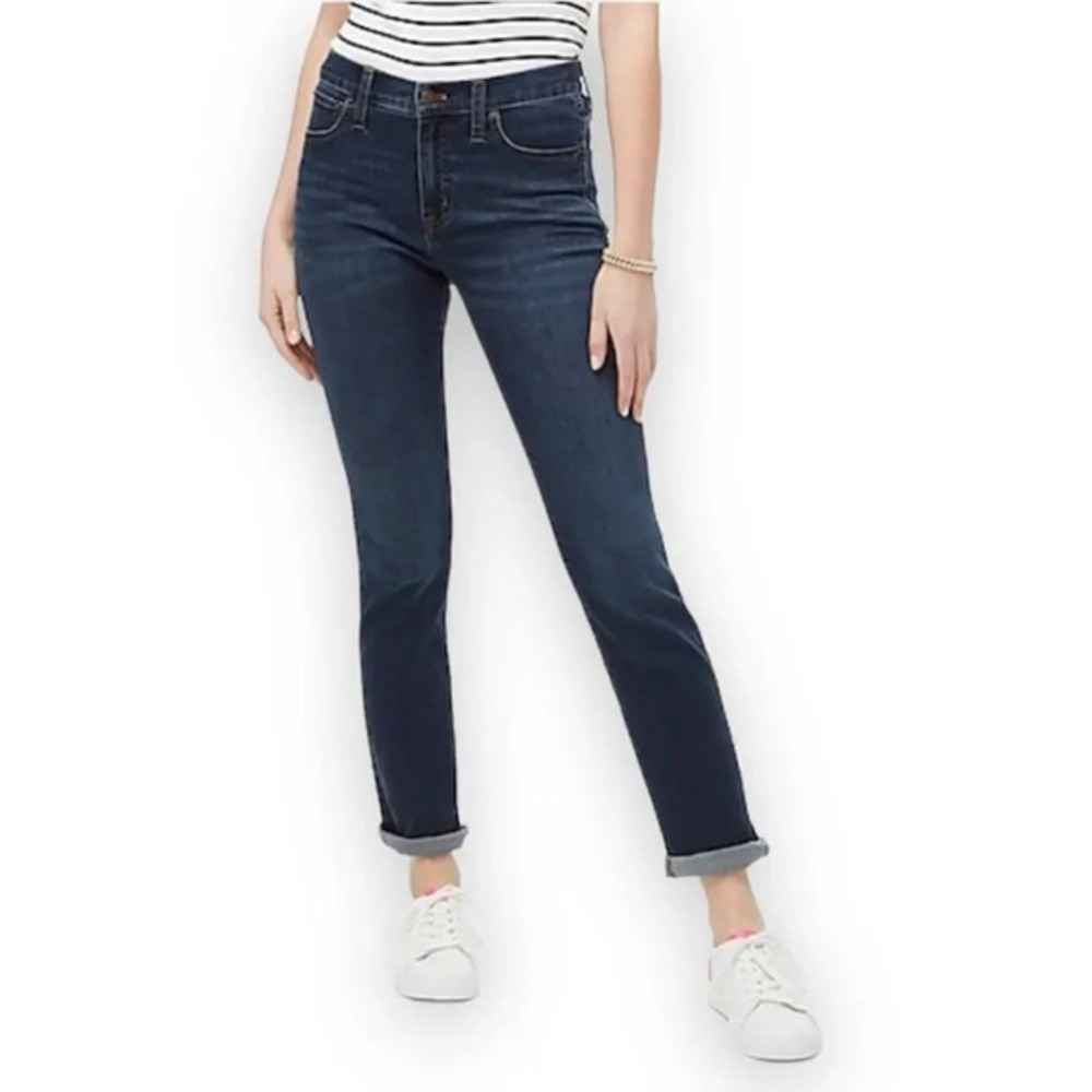J Crew Denim Dark Wash 10” Vintage Straight Jeans Size‎ 32 Re-Imagined Preppy